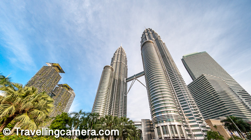 Let's first talk why Twin Towers of Kuala Lumpur are famous. Basically these towers were world's tallest towers in the world from 1998 to 2004. As of today, Burj Khalifa in Dubai is the tallest building the world.  