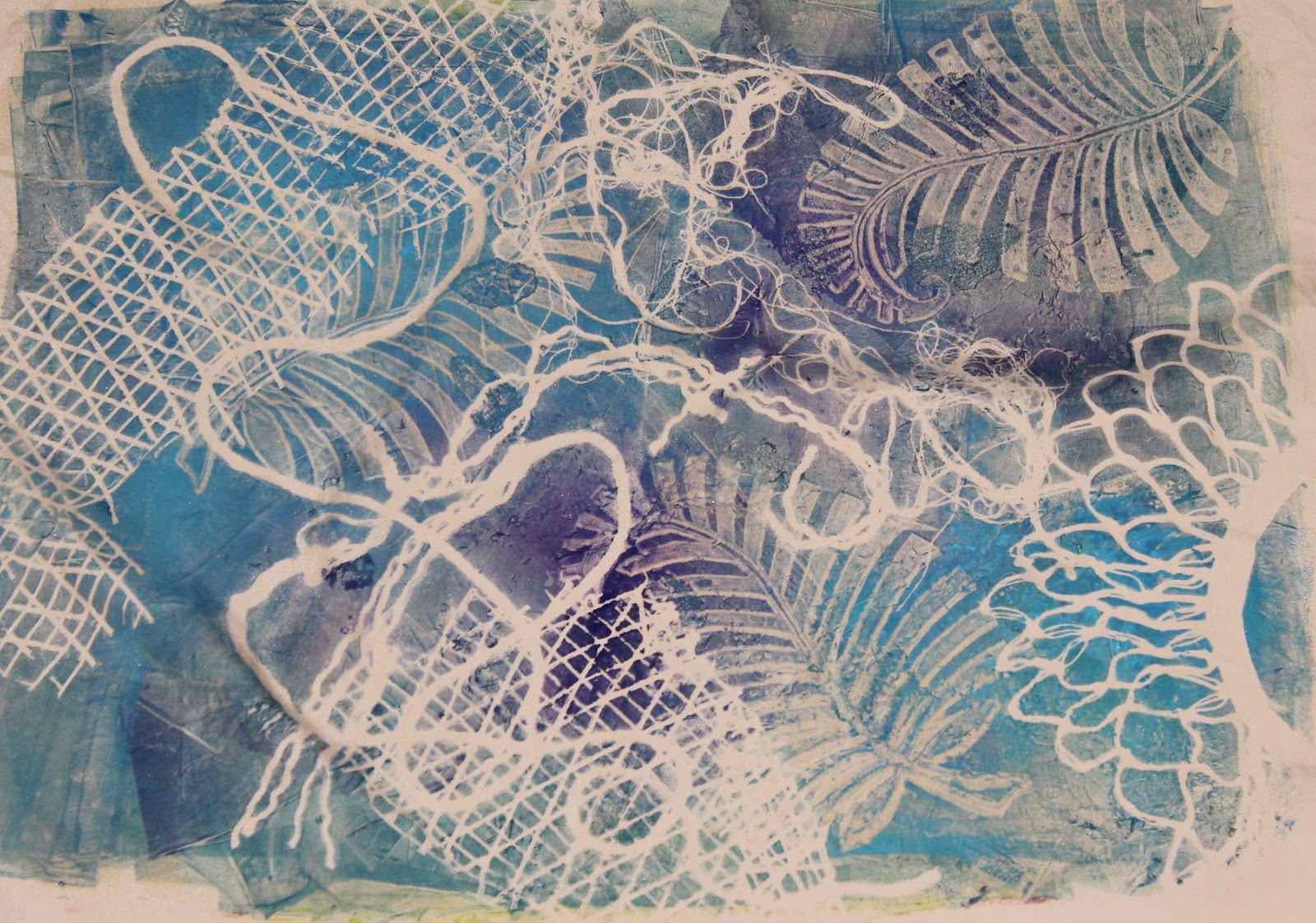 Elizabeth Creates Gelatin MonoPrinting at Artful Dimensions Gallery