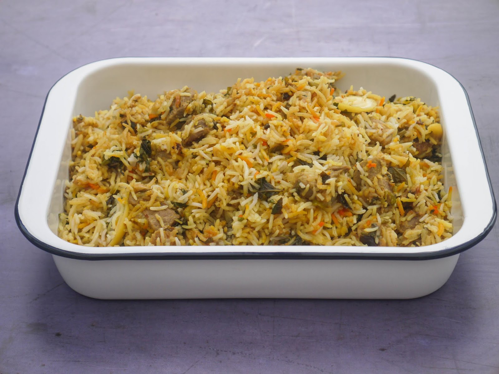 This Muslim Girl Bakes Boneless Lamb Biryani.