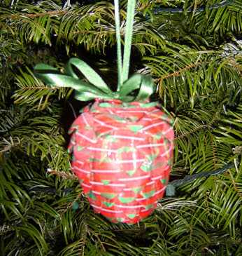 Ribbon Pinecone Ornaments 1