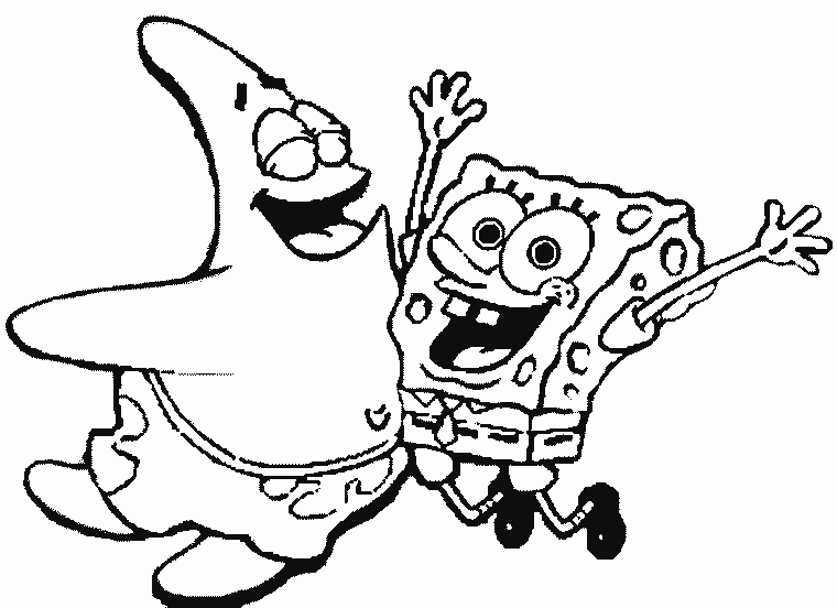 Print And Coloring Page Spongebob And Patrick For Kids title=