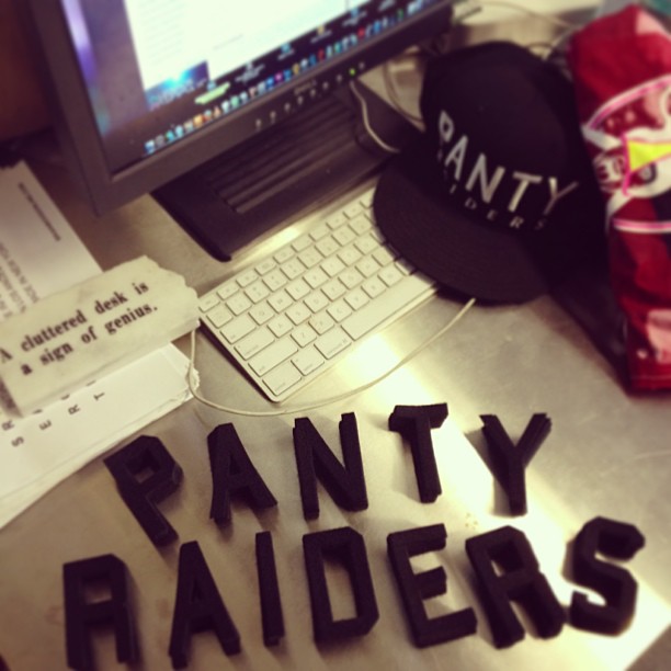 panty raiders appliqué felt LOVE WINS OUT