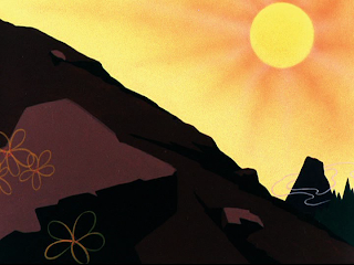 From “Forward March Hare,” backgrounds by Phil De Guard, layouts by Maurice Noble.