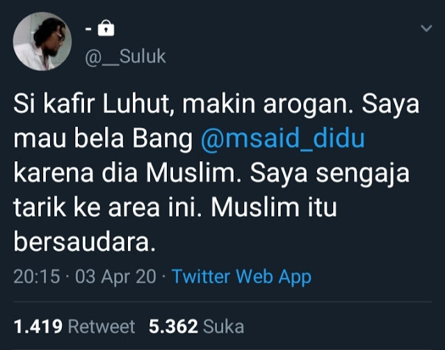 Si Kafir Luhut Si Kafir Luhut