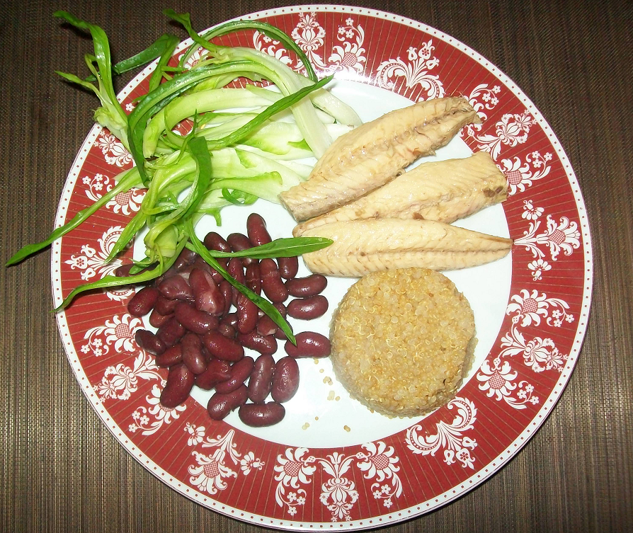 http://www.ricettegrupposanguigno.com/2013/12/quinoa-puntarelle-sgombro-e-fagioli.html