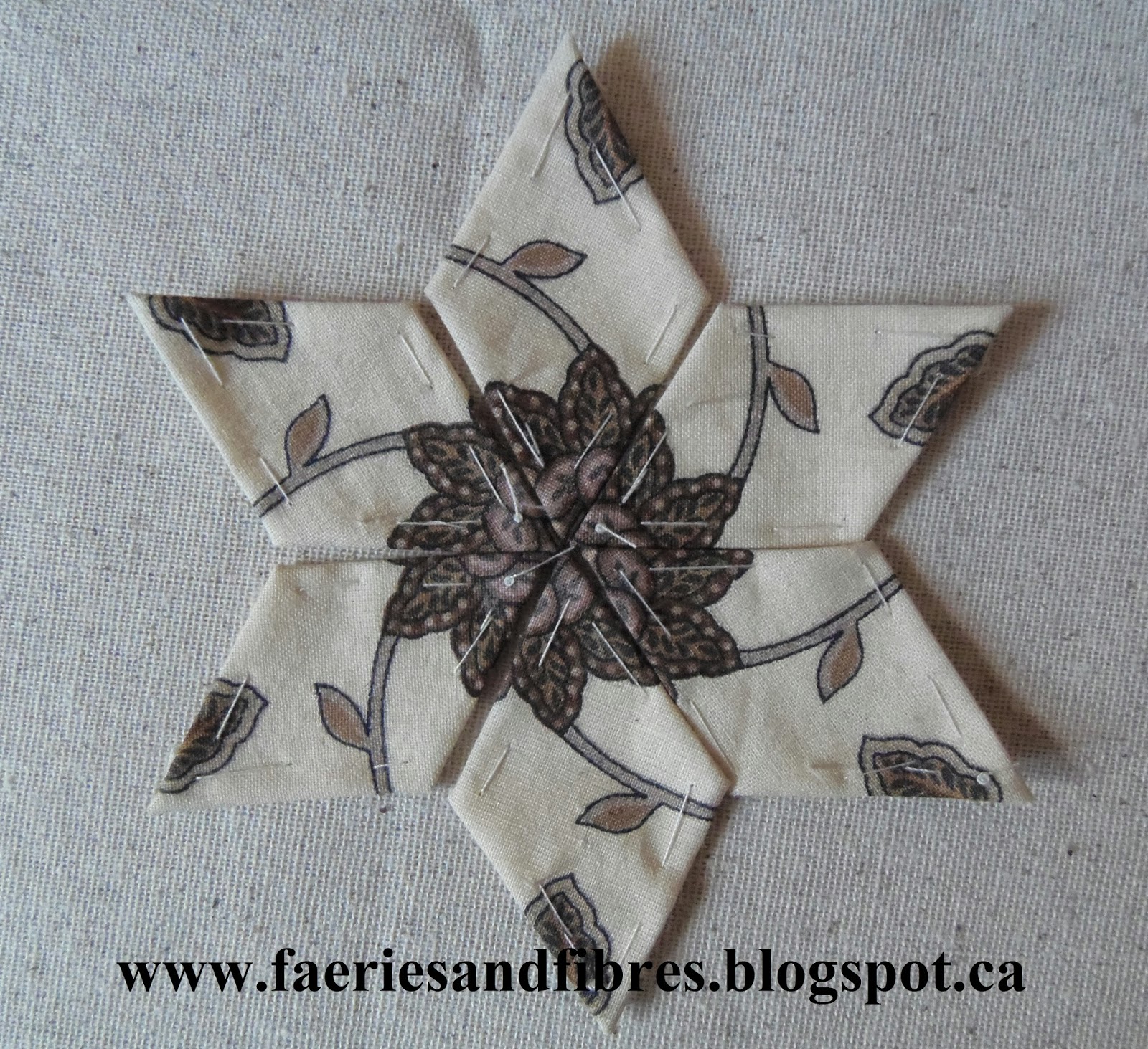 Faeries and Fibres Sewing the diamonds together