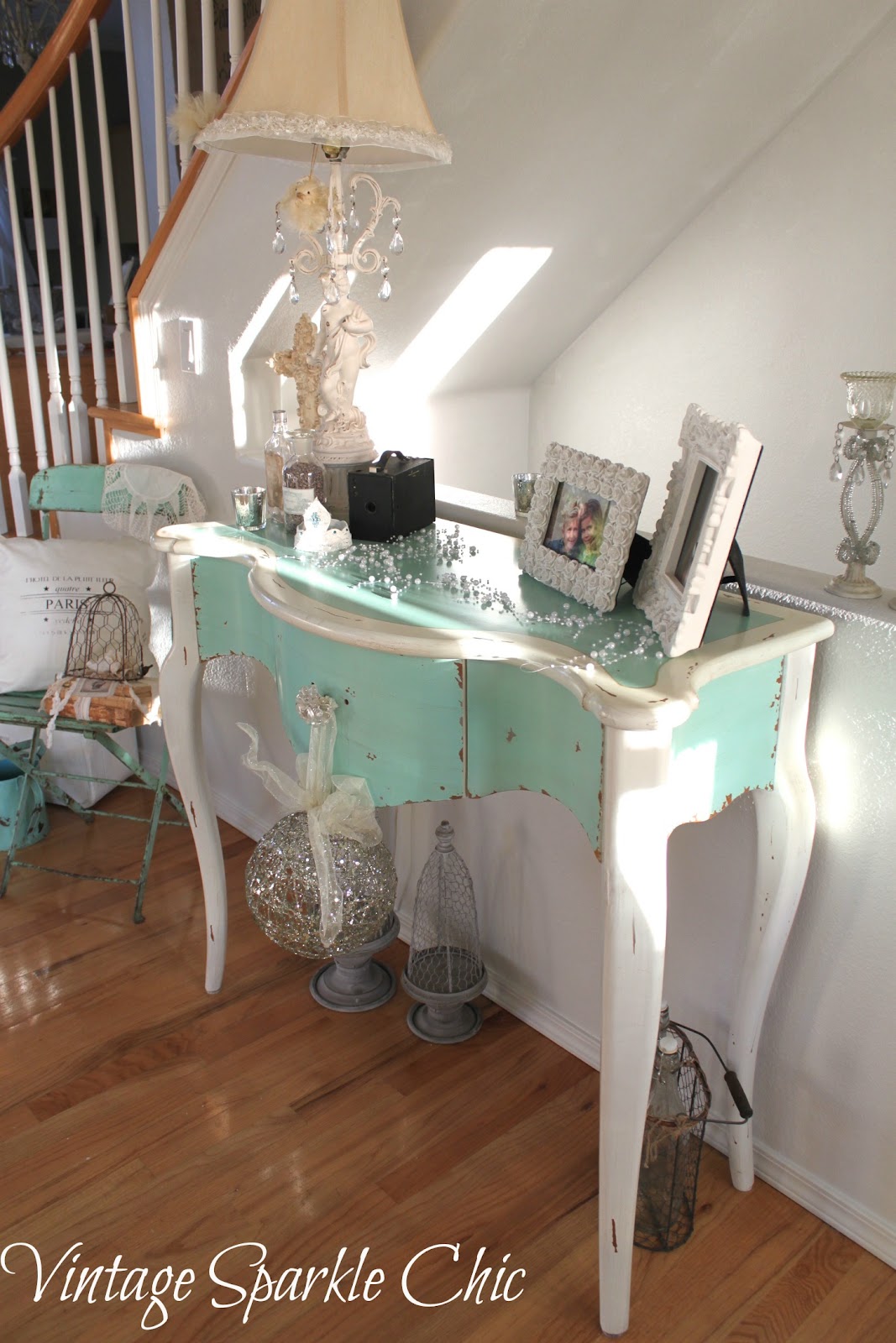Vintage Sparkle Chic Newly Painted Sitting Room