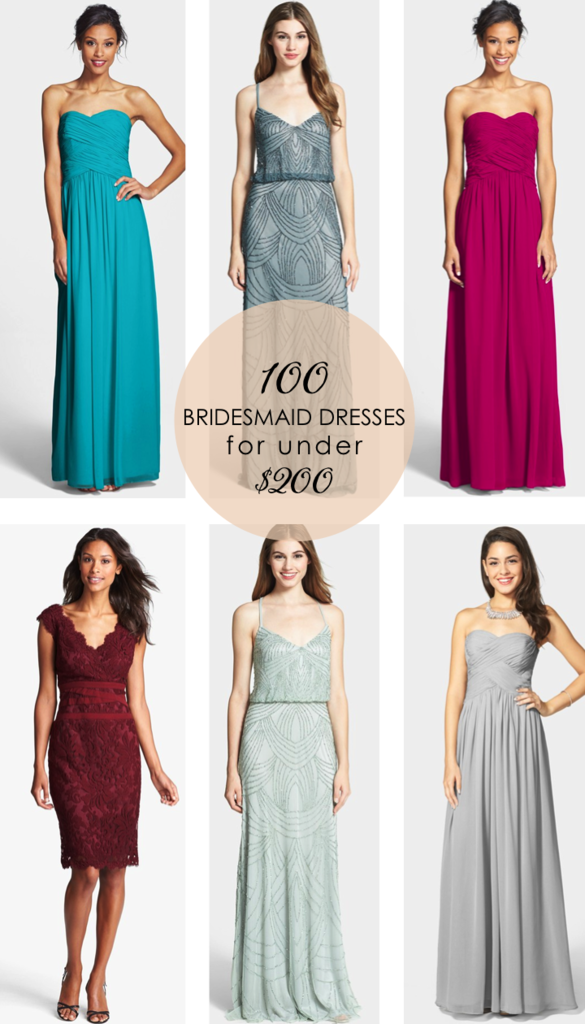 100 Bridesmaid Dresses for Under $200 | The Perfect Palette