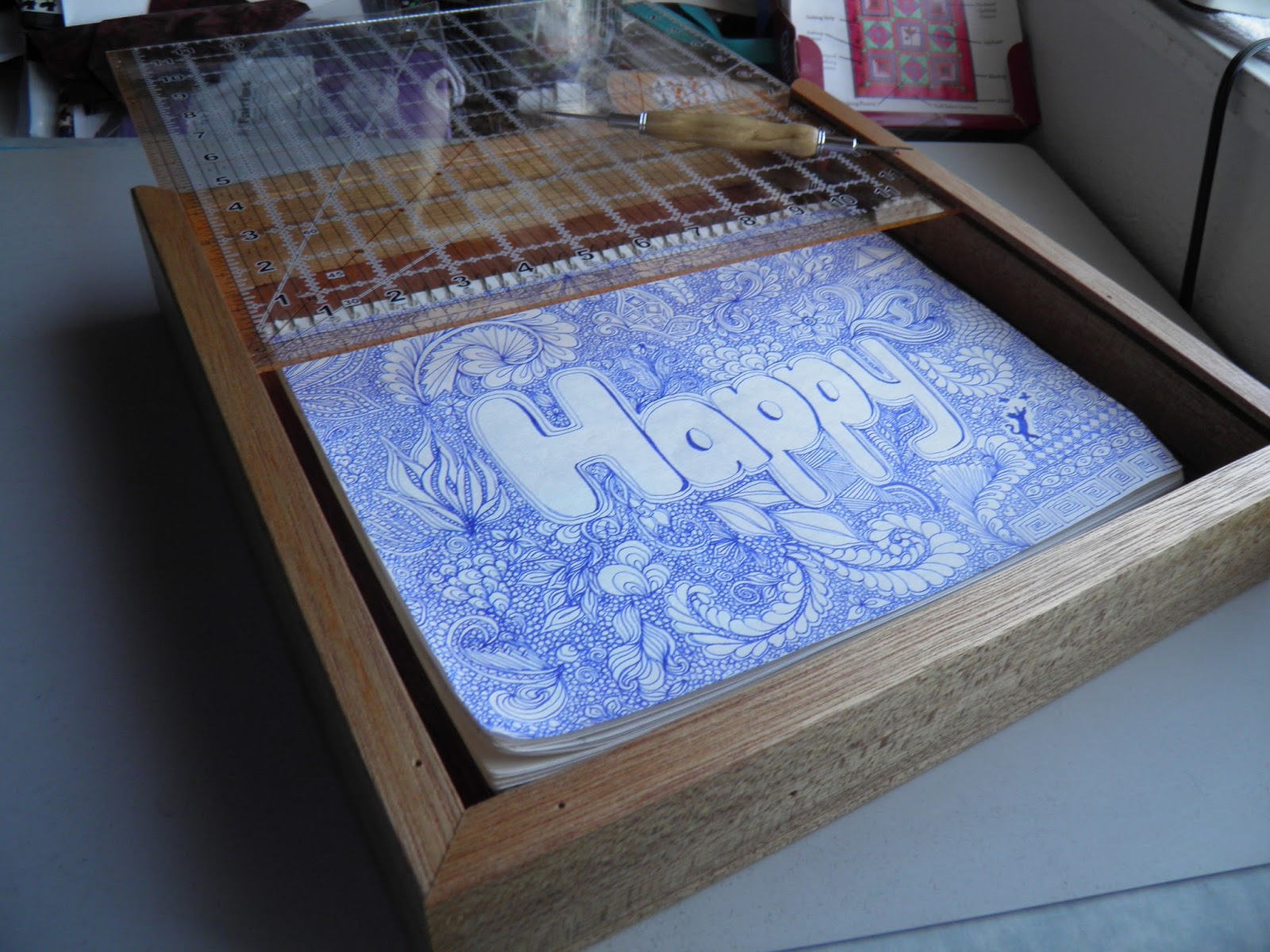 Pampered Pettit Montana Trip, Wooden Quilt Box, Pretty Fabric