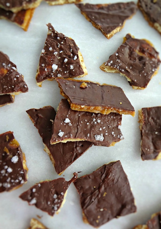 The Cooking Actress Butter Cracker Toffee {Easy, Nutfree}