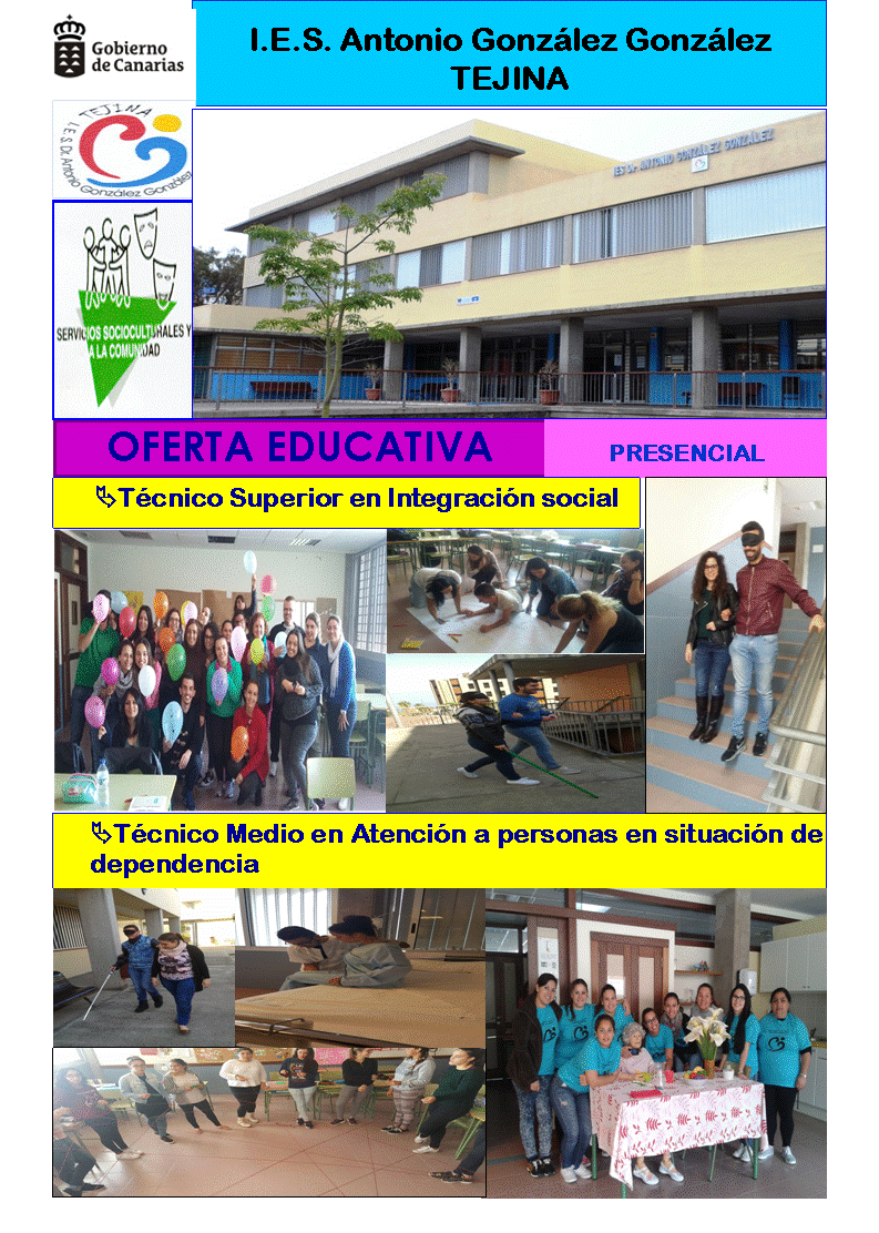Tejina Orienta OFERTA EDUCATIVA IES ANTONIO GONZÁLEZ GONZÁLEZ 20152016