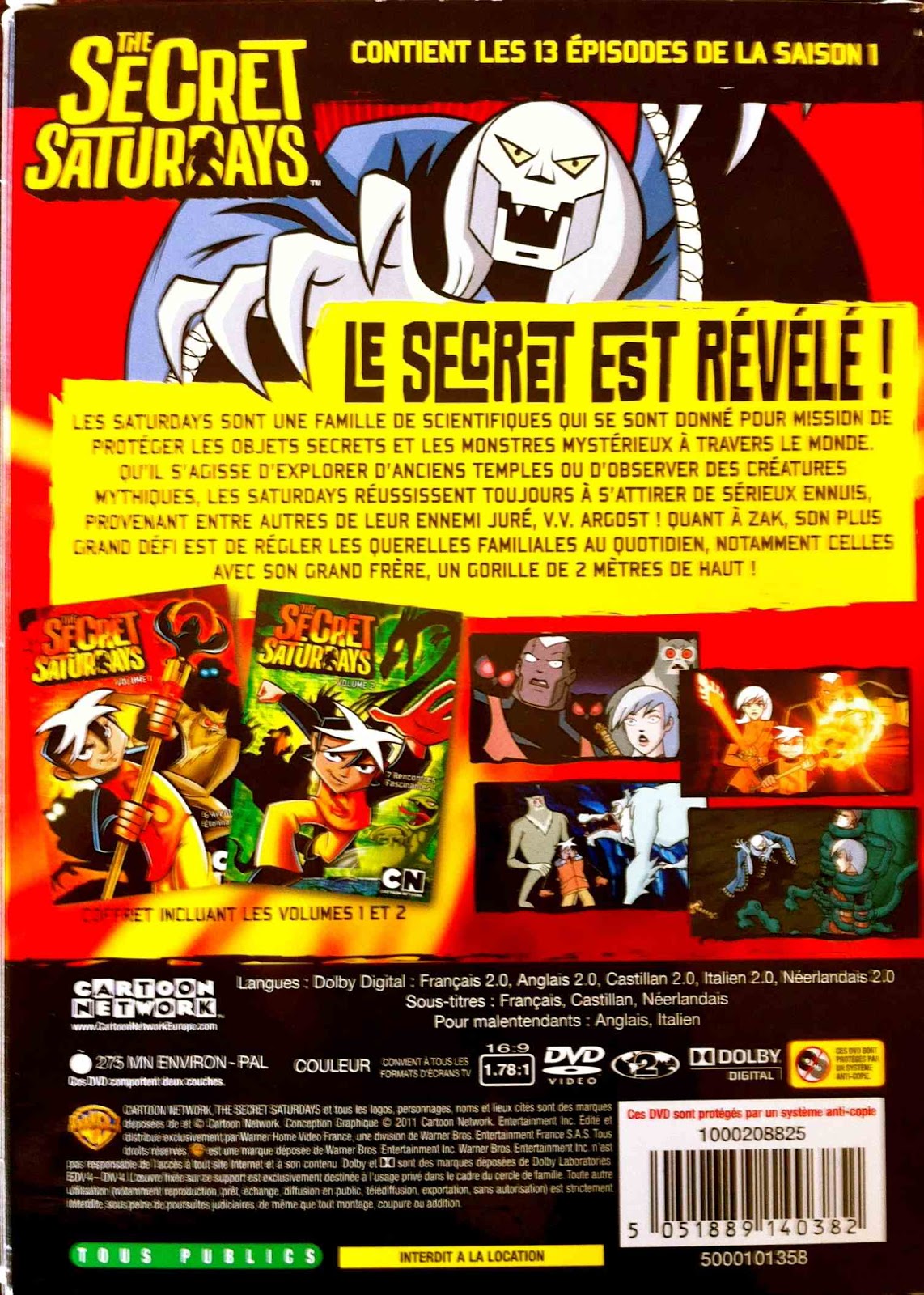 Secret Médical Série Saison 1 Magic Doudou Club: DVD Collection : The Secret Saturdays