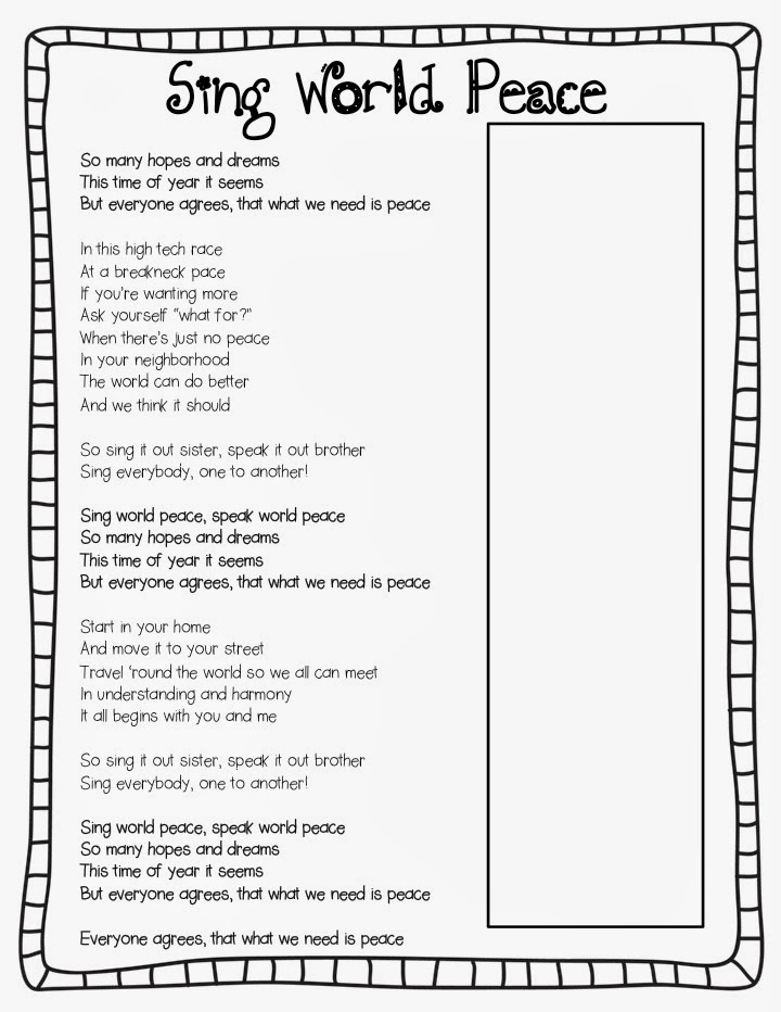 Mrs. Heinlein's Class Sing World Peace Mrs. Heinlein's Class Sing World Peace