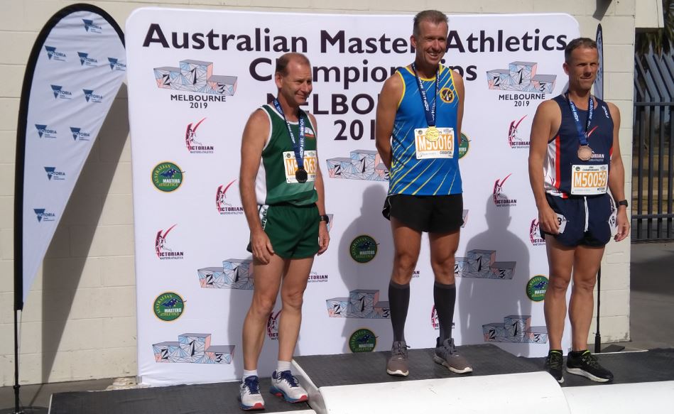 Australian Masters Athletics Championships 10000m 1st M55, 3rd overall