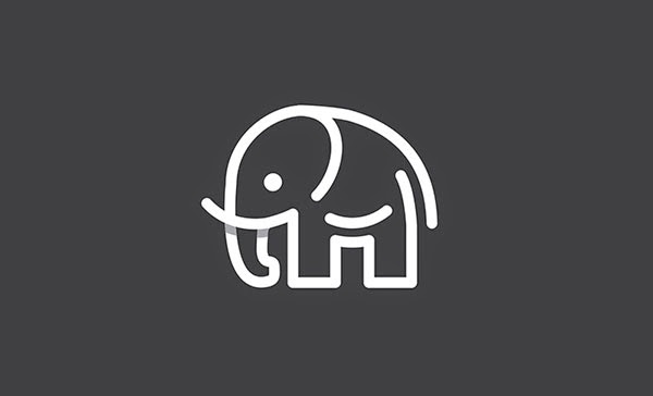 Overlapping technique Logo Elephant