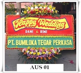 Bunga Papan happy Wedding
