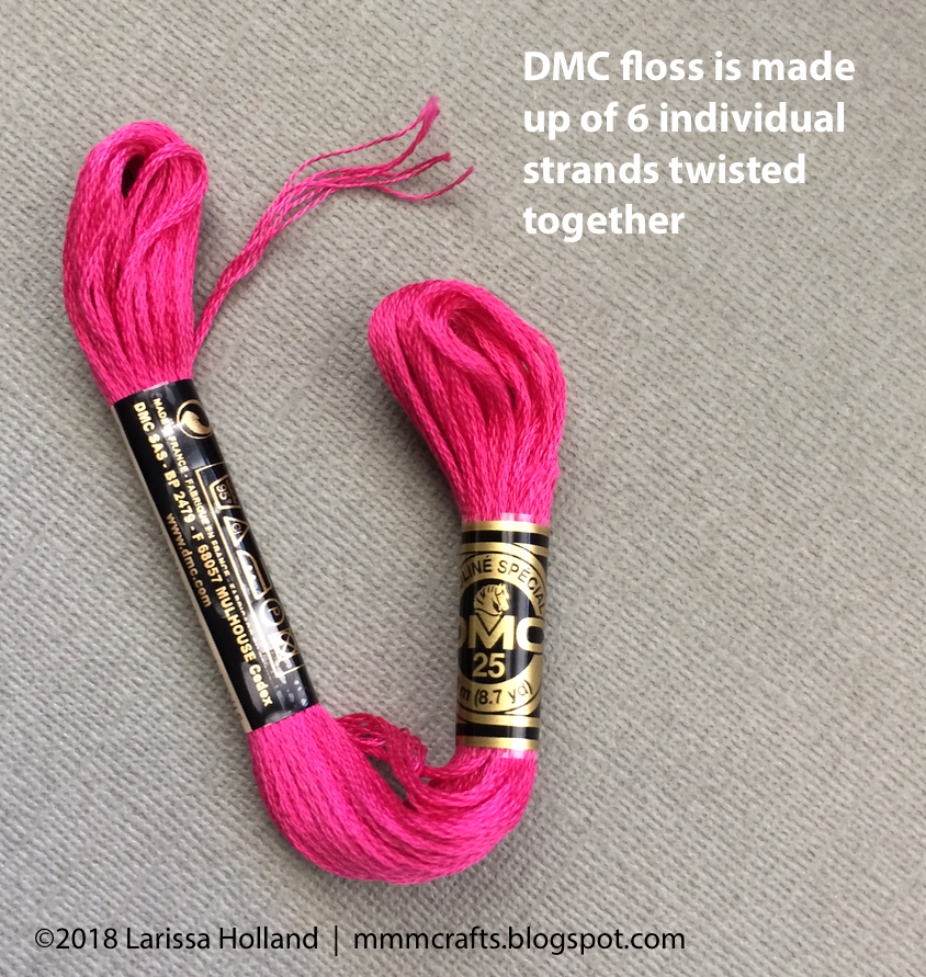 mmmcrafts: Hey, Larissa, what do you mean by "4 strands of floss"?