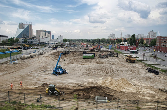 Baustelle Weiterbau und Verlängerung der A100, Grenzallee, 12057 Berlin, 23.04.2014