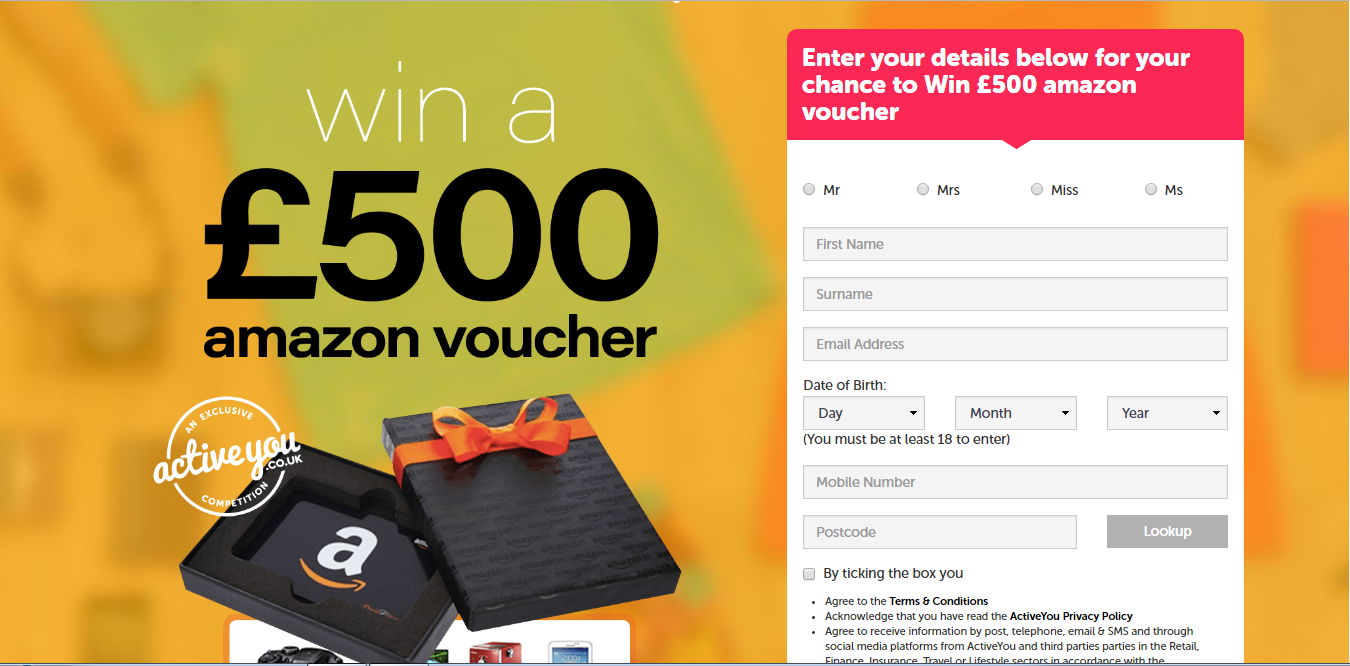 Active You Get £500 Amazon Gift Voucher (UK ONLY) GLOBAL WIDE GIFTS