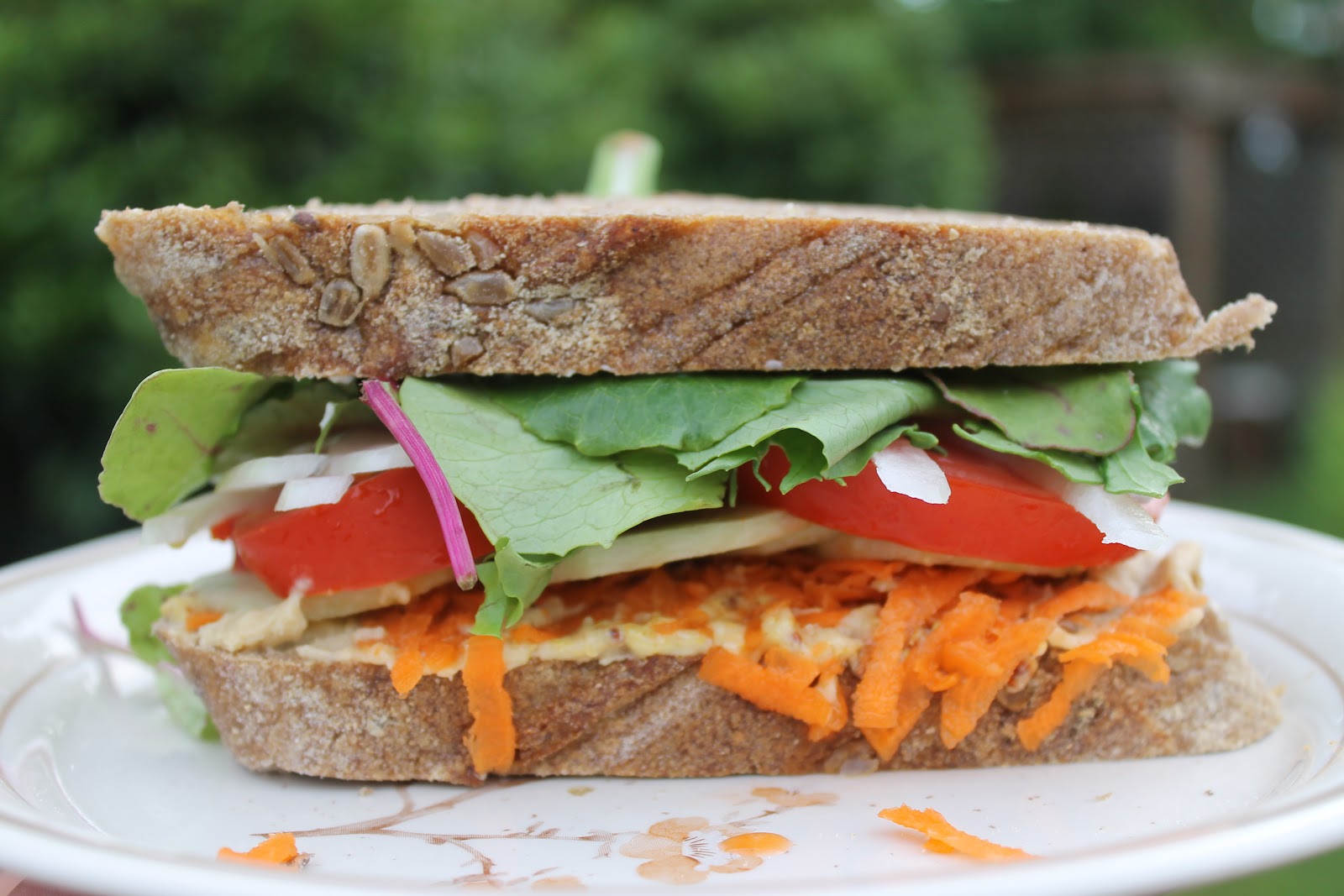 Crown Hill: Veggie Hummus Sandwich