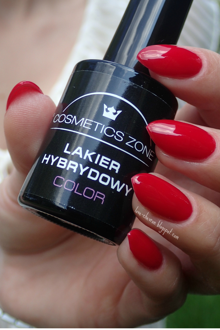 lakier hybrydowy Cosmetics Zone 011 Classic Red czerwone paznokcie hybrydowe