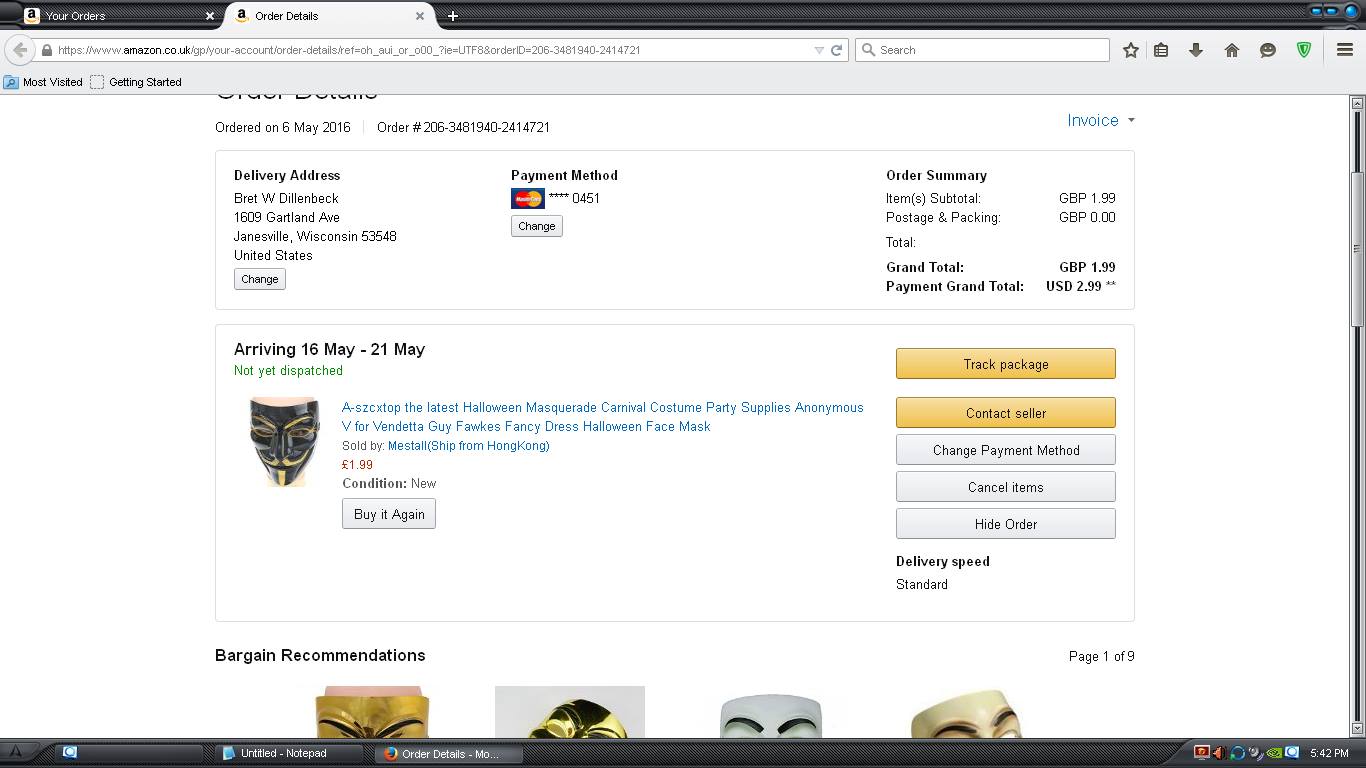 Methode Carding Amazon UK June 2016