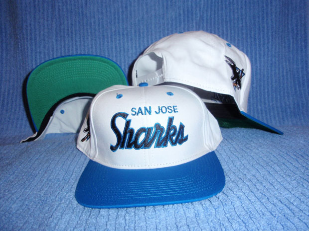 Vintage San Jose Sharks Sports Specialties Script Snapback Hockey