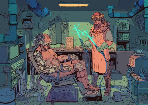 As ilustrações de ficção científica cyberpunk de Josan Gonzalez Josan Gonzalez f1x-2 deviantart ilustrações ficção científica cyberpunk comics violência futuro distópico