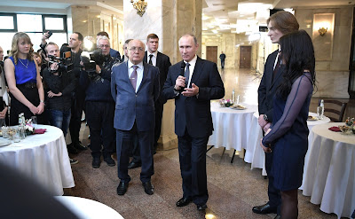 Russian President, Rector Moscow State University, students