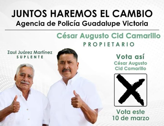Apoyo total a Cesar Cid en Guadalupe Victoria 
