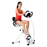 Sit straight up for upright exercise bike on Body Rider 2-in-1