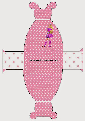 Barbie Princess School: Free Printable Boxes. Barbie Princess School Free Printable Dress Box.