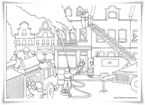 Ausmalbilder zum Ausdrucken: Ausmalbilder Feuerwehr
