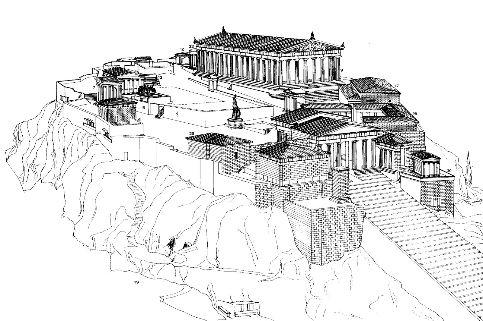 Рисунок акрополя 5 класс. Афинский Акрополь. Булевтерий в древней Греции. Афинский Акрополь сейчас. Афинский Акрополь рис Мелани.
