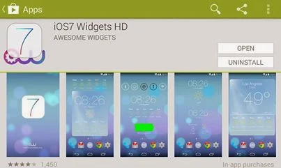 تنزيل iOS7 Widgets HD للجلكسي وجميع اجهزة الاندرويد