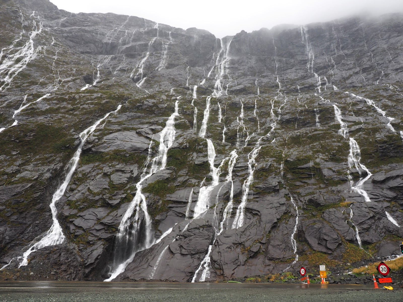 TravelSkite NZ Roadtrip Milford Sound rain, more rain, and running.