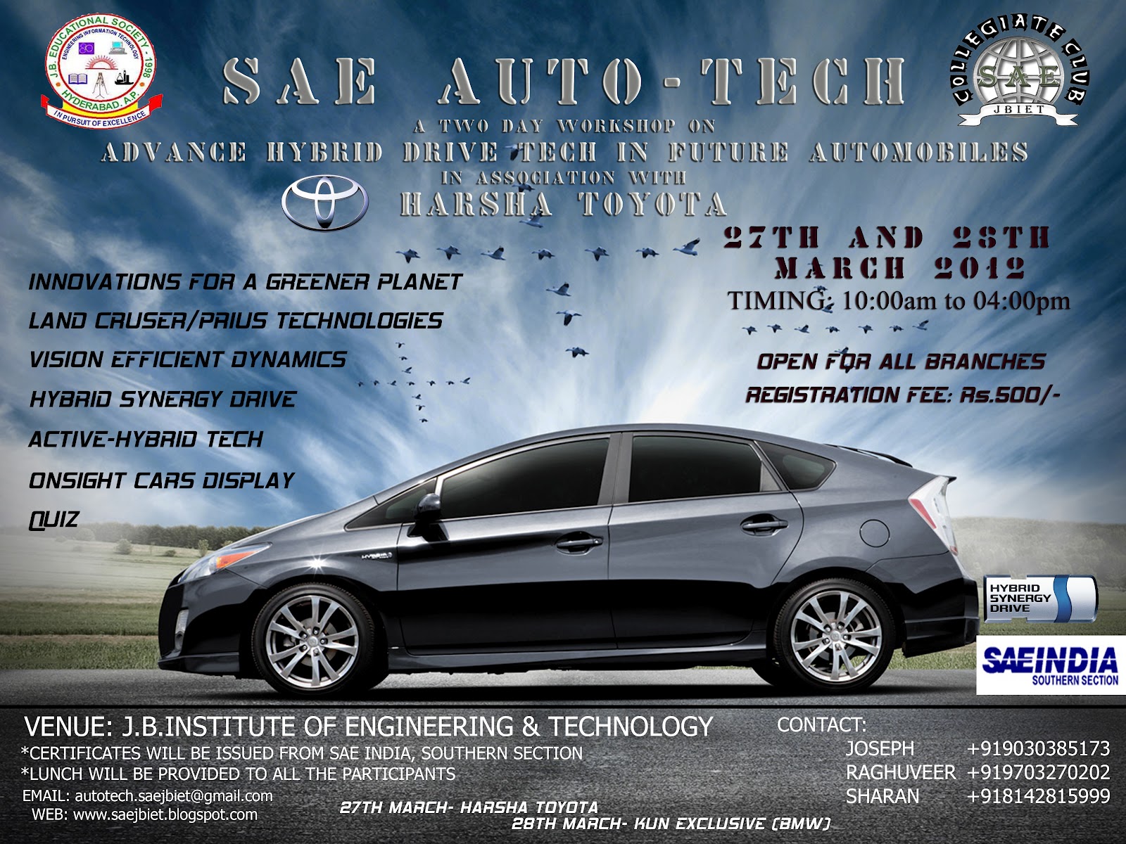 SAEINDIA JBIET COLLEGIATE CLUB AUTOTECH FEST