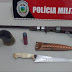 Policia Militar apreende arma de fogo durante Operação Cidade Segura, em Patos
