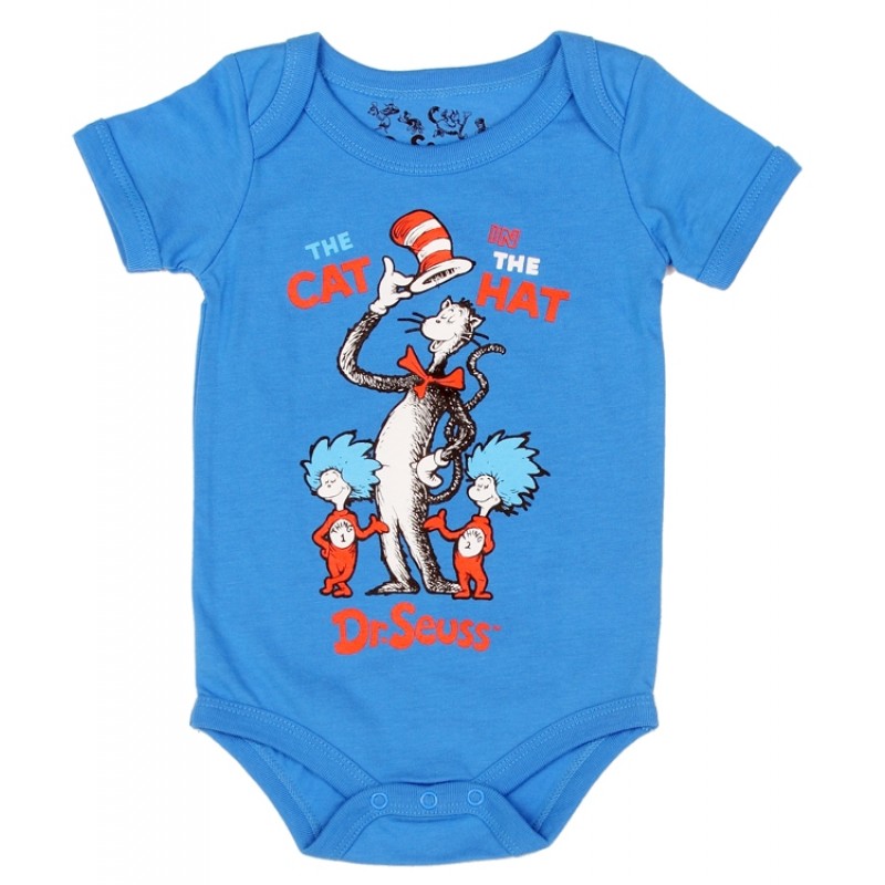 Viktor Viktoria's View Cat in the Hat Onesie is perfect for a Baby Boy!