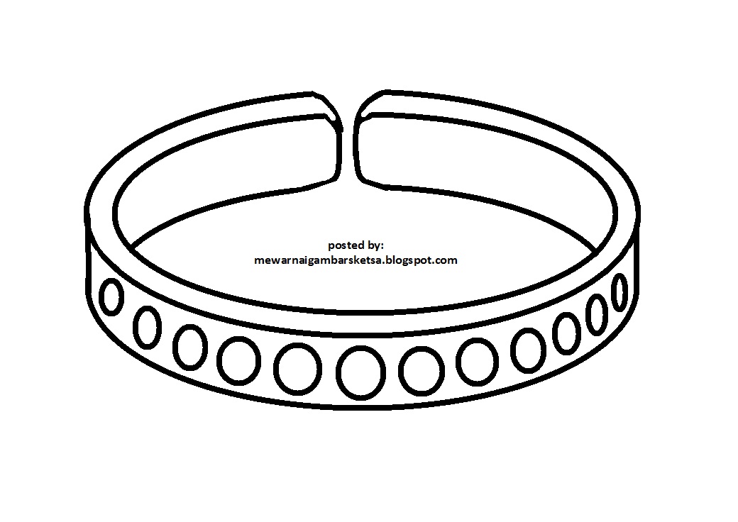 Mewarnai Gambar Mewarnai Gambar Sketsa Gelang Perhiasan