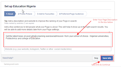 facebook page