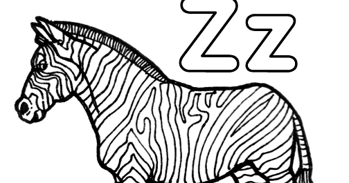 "Z is for zebra" alphabet coloring page  Crayon Palace