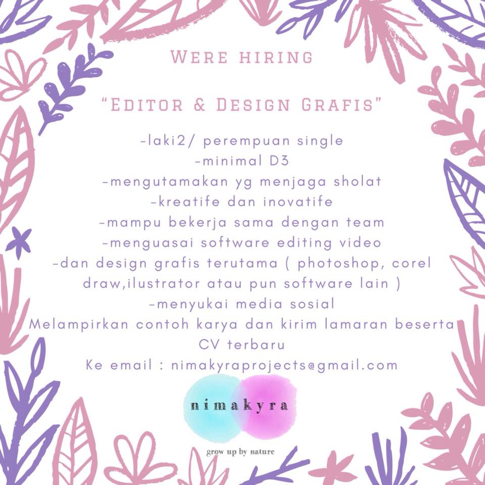 Loker Editor Design Grafis Bandung Lowongan Kerja Terbaru Indonesia 2021