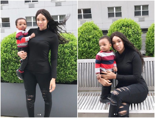 Lovely new photos of Wizkid's 2nd baby mama and their baby son