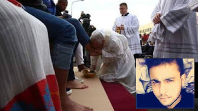 لن تصدق هذا هو اللاجئ السوري الذي "قبّل" بابا الفاتيكان قدمه!.... وسبب لا يصدقه عقل