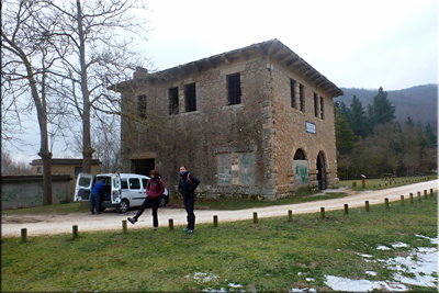 Zona se aparcamiento, inicio del recorrido