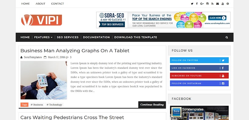 VIPI Free Blogger Template