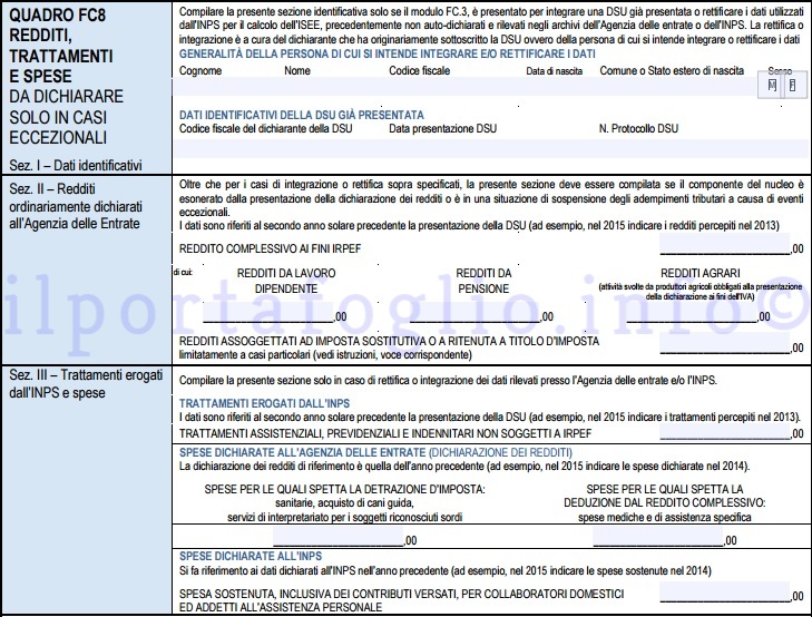 modello isee inps