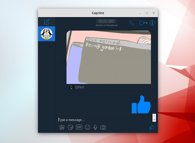 Caprine Desktop Facebook Messanger application