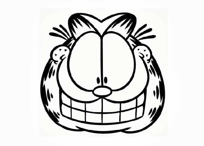 garfield face coloring pages - photo #4
